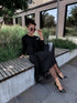"VIOLA 3212" set - dress + jumper - BLACK